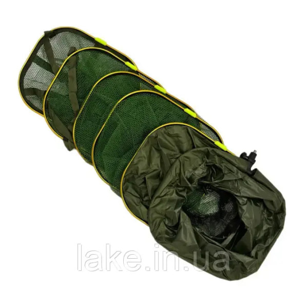 Садок Carp Line Green 2.5m желтые алюминиевые кольца Садок Carp Line Green 2.5m желтые алюминиевые кольца