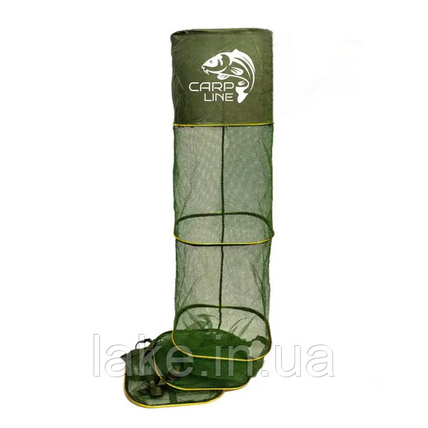 Садок Carp Line Green 2.5m желтые алюминиевые кольца Садок Carp Line Green 2.5m желтые алюминиевые кольца
