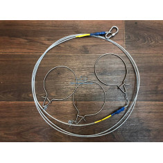 Кукан fish-master ручной работы тросс 3м 3 карабина