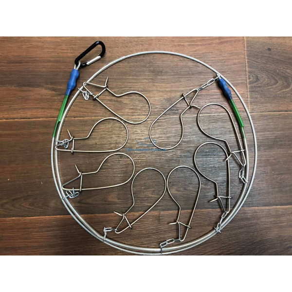 Кукан fish-master ручной работы тросс 2м 8 карабинов