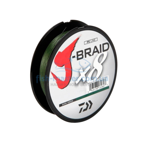 Шнур Daiwa J-Braid X8 0,10mm 150m Dark Green