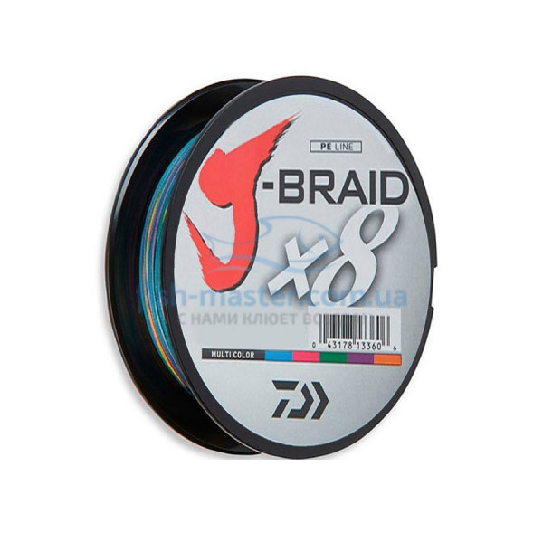 Шнур Daiwa J-Braid X8 0,42mm-300m MULTI COLOR