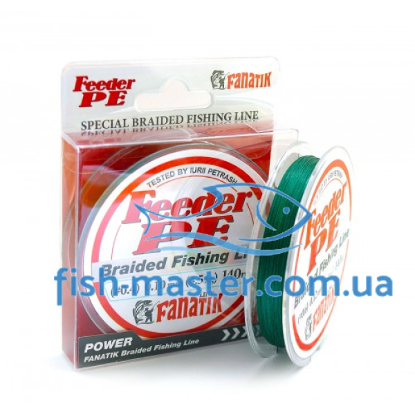Шнур FANATIK FEEDER PE X4 140m #1.0/0.16m 8.1kg Green