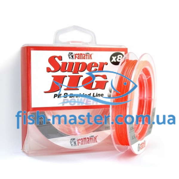 Шнур FANATIK Super Jig PE X8 120m #0.6/0.12mm 6.9kg Orange