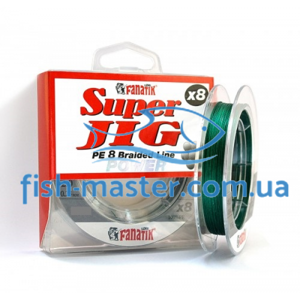 Шнур FANATIK Super Jig PE X8 100m #1.5/0.20mm 14.5kg Green