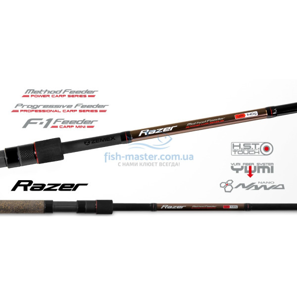 Удилище фидерное Zemex Razer Progressive Feeder 12ft 3.6м. - 80g (2х частн.)
