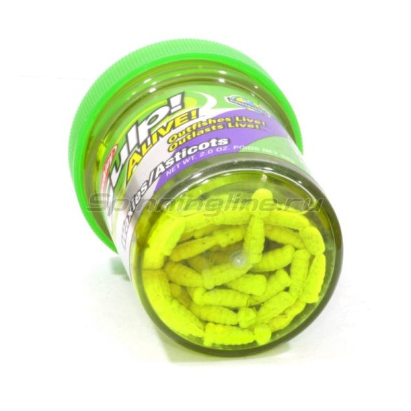  Личинка Berkley Gulp! Waxies Chartreuse 1 см