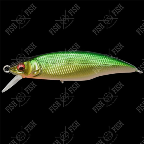 Wobbler Megabass GREAT HUNTING 50 FLAT SIDE (FS) col. M LIME GOLD