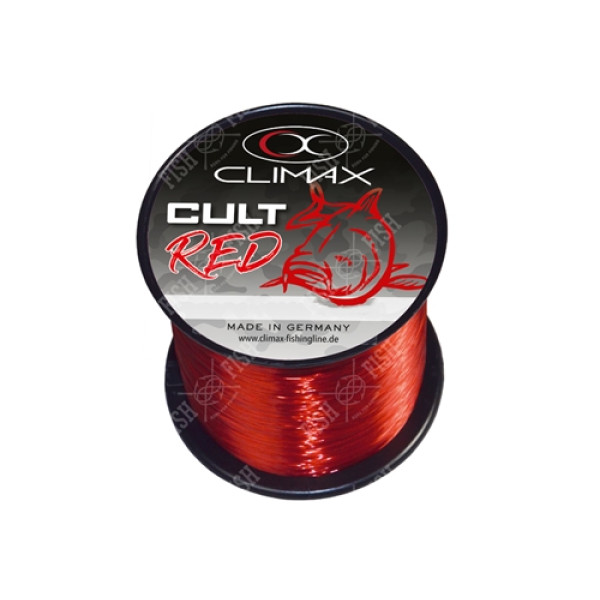 Леска CLIMAX CULT Carpline red 0.22mm 4,5 kg, красная 1/4 lbs (2260m)