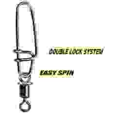 Swivel with fastener Gamakatsu Hyper Strong Snap With Hyper Swivel No. 2 32kg (4pcs/pack) ts:black