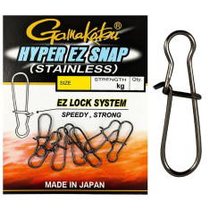 Fastener Gamakatsu Hyper EZ Snap No. 4 48kg (7pcs/pack) c:black