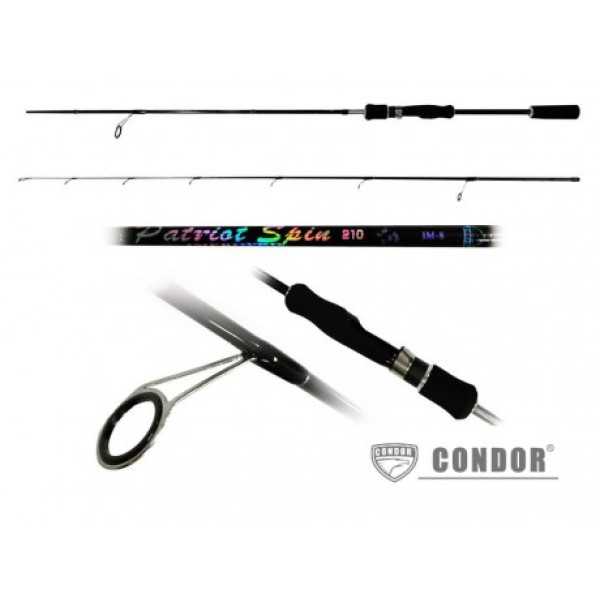 Cпиннинг штекерный Condor Patriot Spin New , 2,1m, карбон IM8, 2-8g