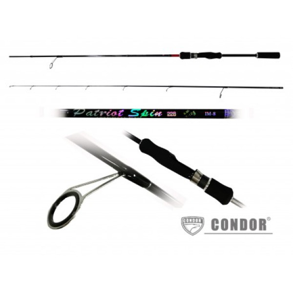 Cпиннинг штекерный Condor Patriot Spin New, 2,28m, карбон IM8, 3-12g