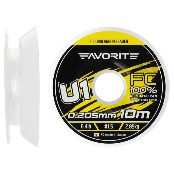Флюорокарбон Favorite U1 FC 10m #1.5/0.205mm 6.4lb/2.89kg