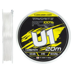Флюорокарбон Favorite U1 FC 20m #40/1.05mm 133.6lb/60.62kg