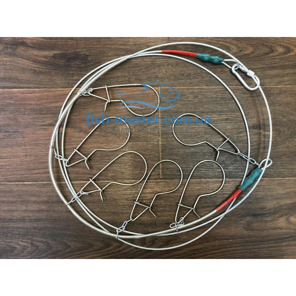 Кукан fish-master ручной работы тросс 3м 6 карабинов