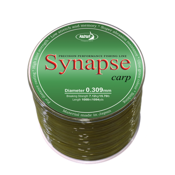 Леска Katran Synapse Carp 1000m (olive green) 0.309mm 15.3lb/7.12kg