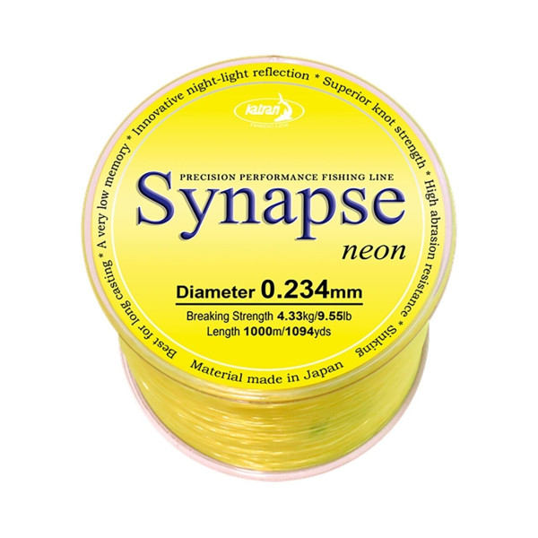 Леска Katran Synapse Neon 1000m (neon-yellow) 0.255mm 11.55lb