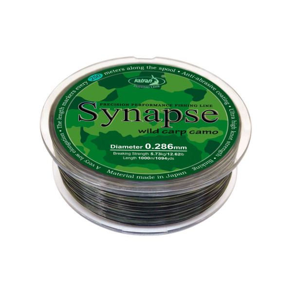 Леска Katran Synapse Wild Carp Camo 1000m (dark camo) 0.331mm 16.8lb