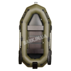 B-260NP Надувная лодка Bark двухместная с навесным транцем и привальным брусом, гребная