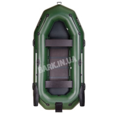 B-300NP Надувная лодка Bark трёхместная с навесным транцем и привальным брусом, гребная