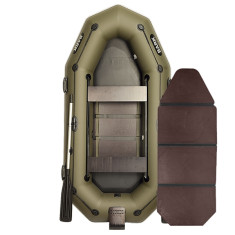 Надувная лодка ПВХ Bark B-280NPD гребная, трехместная со слань-книжкой