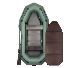 Надувная лодка ПВХ Bark B-280PD гребная, трехместная со слань-книжкой