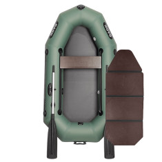 Надувная лодка ПВХ Bark B-220D гребная, двухместная со слань-книжкой