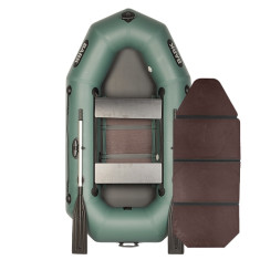 Надувная лодка ПВХ Bark B-230D гребная, двухместная со слань-книжкой