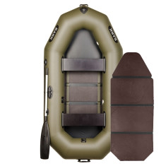 Надувная лодка ПВХ Bark B-240 гребная, двухместная со слань-книжкой