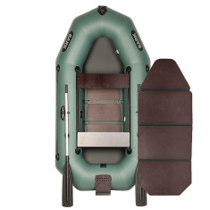 Надувная лодка ПВХ Bark B-250ND гребная, двухместная со слань-книжкой