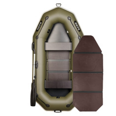 Надувная лодка ПВХ Bark B-260 гребная, двухместная со слань-книжкой