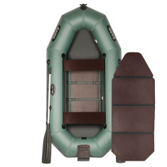 Надувная лодка ПВХ Bark B-260ND гребная, двухместная со слань-книжкой