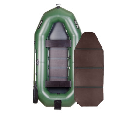 Надувная лодка ПВХ Bark B-300N гребная, трехместная со слань-книжкой