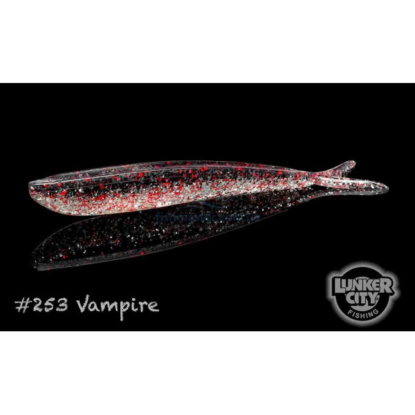 Силикон Lunker City Fin-S Fish 10/BG 4" #253 Vampire