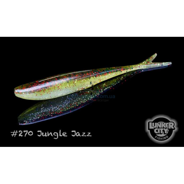 Силикон Lunker City Freaky Fish 8/BG 4.5" #270 Jungle Jazz