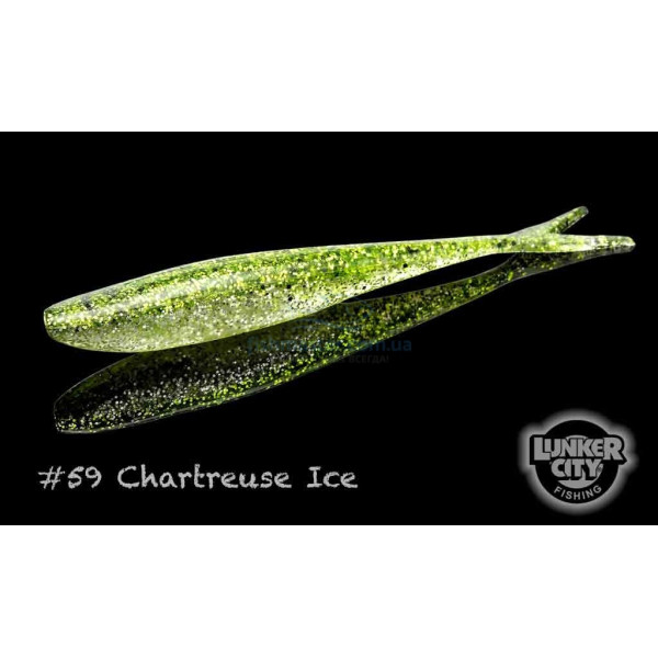 Силикон Lunker City Freaky Fish 8/BG 4.5" #059 Chartreuse Ice