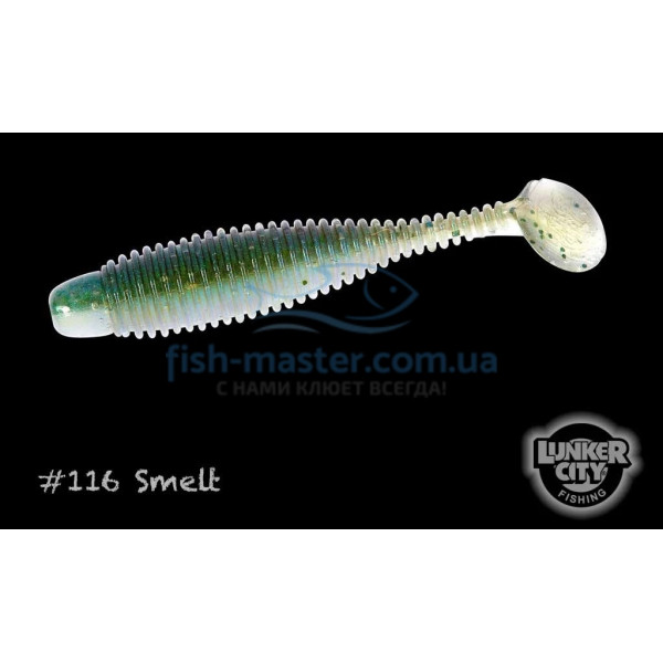 Силикон Lunker City Grubster 10/BG 2" #116 Smelt