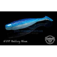 Silicone Lunker City Grubster 10 / BG 2 "# 197 Ballzy Blue