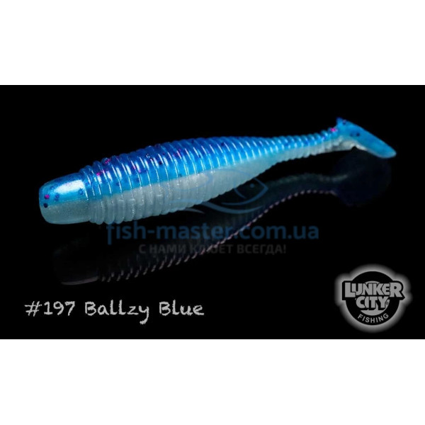 Силикон Lunker City Grubster 10/BG 2" #197 Ballzy Blue