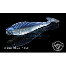 Silicone Lunker City Grubster 10 / BG 2.75 "# 211 BLUE HALO