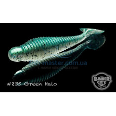 Silicone Lunker City Grubster 10 / BG 2.75 "# 235 Green Halo