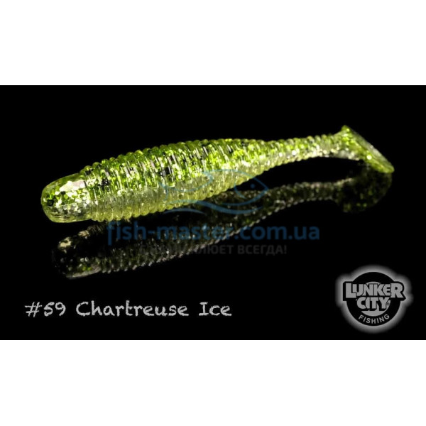 Силикон Lunker City Grubster 10/BG 2" #059 Chartreuse Ice