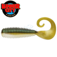 Silicone Lunker City Monkey Grub 7 "4 / bag # 006 Arkansas Shiner