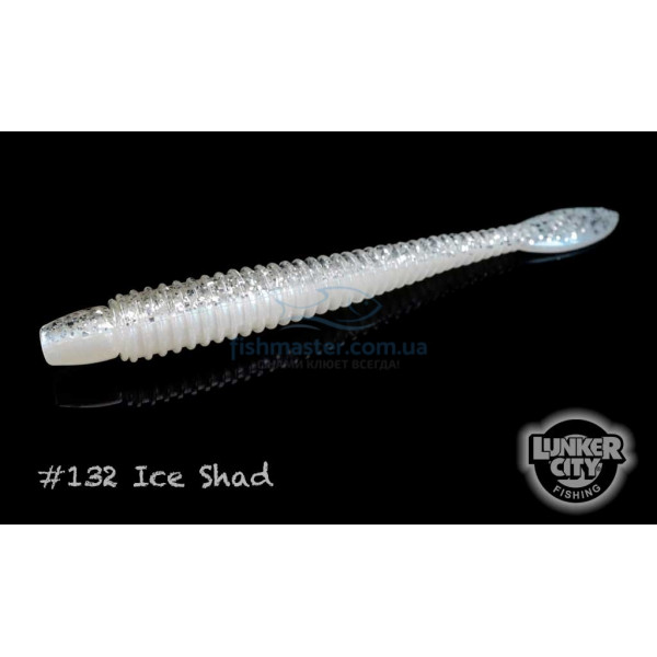 Силикон Lunker City Ribster 9/BG 4.5" #132 Ice Shad