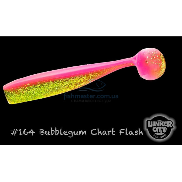 Силикон Lunker City Shaker 8/BG 4.5" #164 Bubblegum Chartreuse Flash