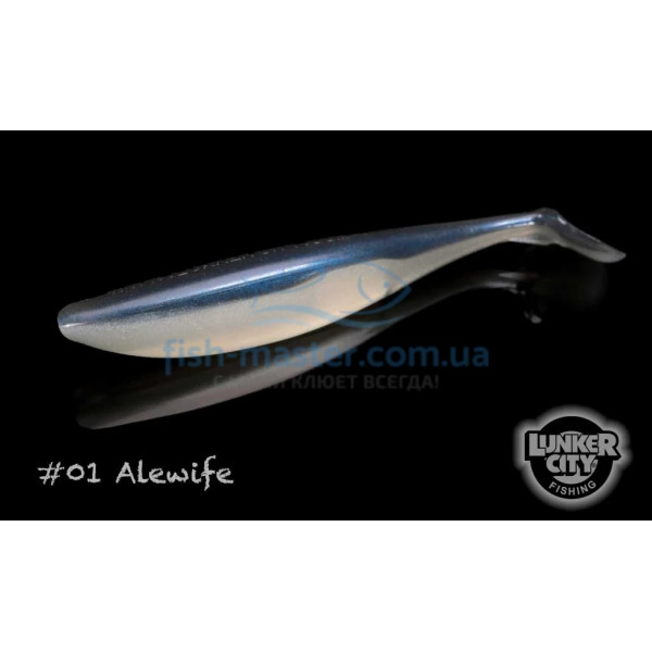 Силикон Lunker City Swimfish 4/BG 7.5" #001 Alewife