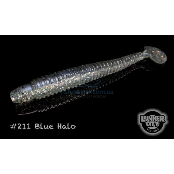 Силикон Lunker City Swimming Ribster 10/BG 4" #211 BLUE HALO