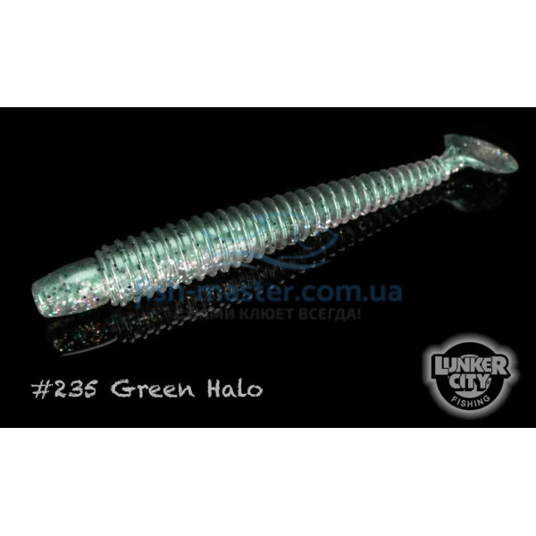 Силикон Lunker City Swimming Ribster 10/BG 4" #235 Green Halo