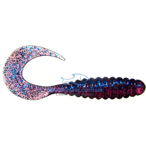 Силикон Manns Twister 038 M-038 EG сиреневый с синей блесткой 70мм 20шт/уп